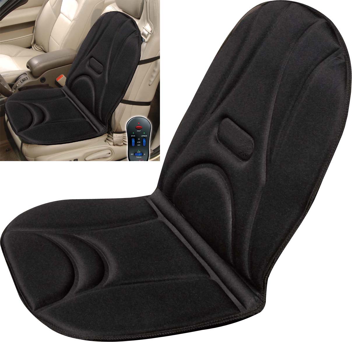 BACK & SEAT VIBRATION WITH HEAT MASSAGER