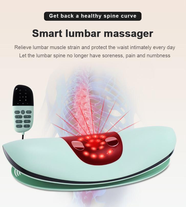 LEFT & RIGHT SWING EMS LUMBAR AIRBAG TRACTION INFRARED LASER MASSAGER